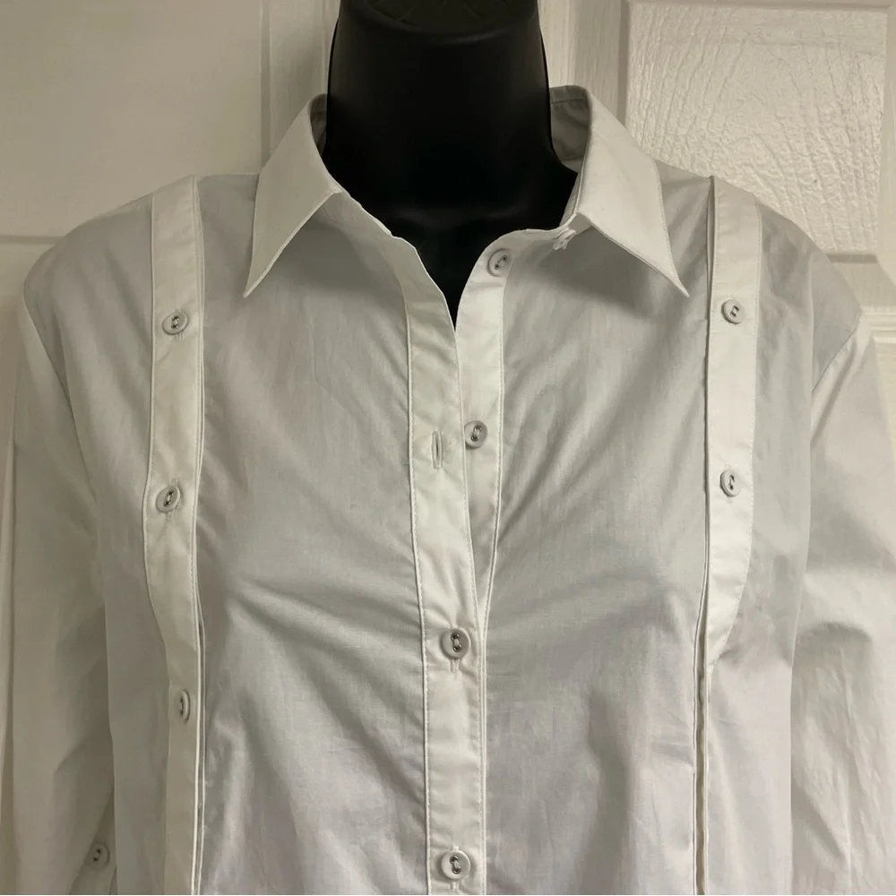 NICHOLAS Button-Front Shirt with Button Embellishment - Picture 3 of 7